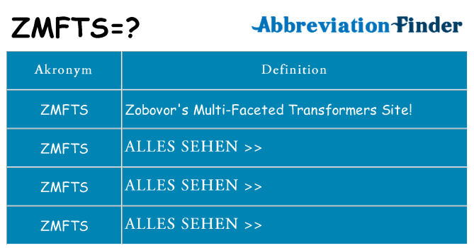 Wofür steht zmfts