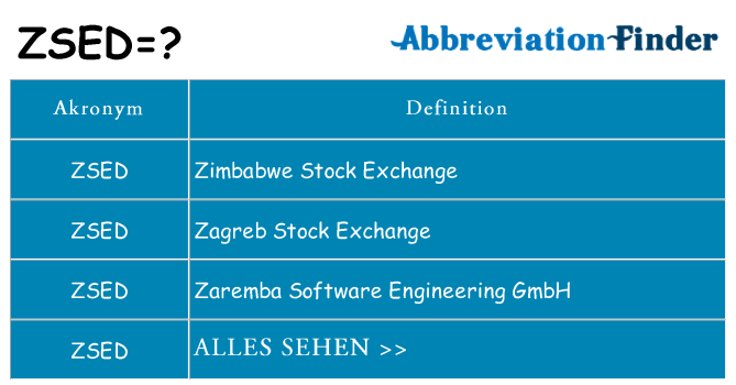 Wofür steht zsed