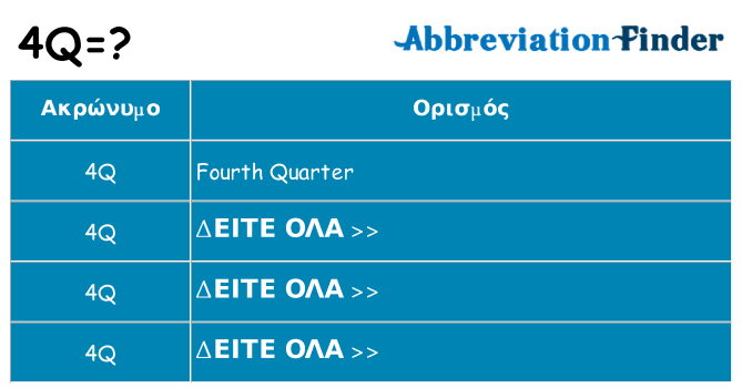 Τι σημαίνει 4q ηρεμήσει