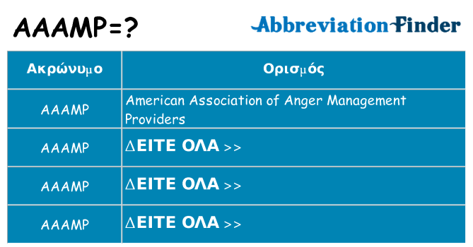 Τι σημαίνει aaamp ηρεμήσει