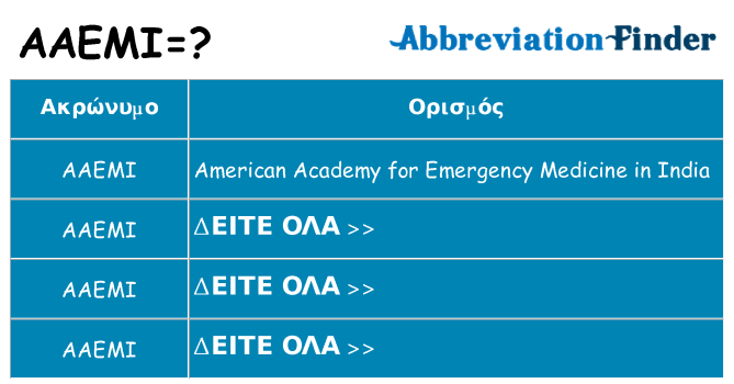 Τι σημαίνει aaemi ηρεμήσει