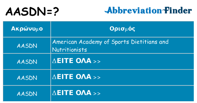 Τι σημαίνει aasdn ηρεμήσει