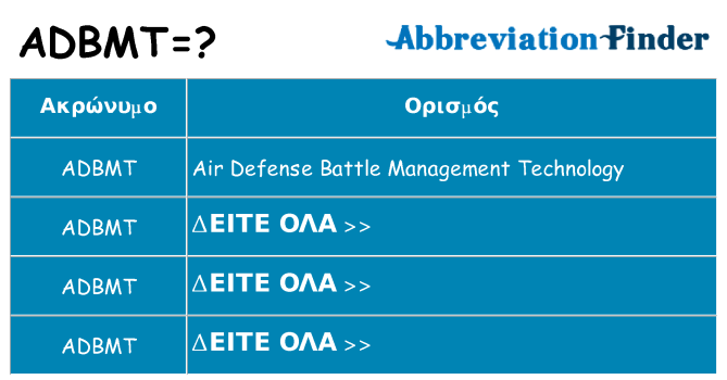 Τι σημαίνει adbmt ηρεμήσει