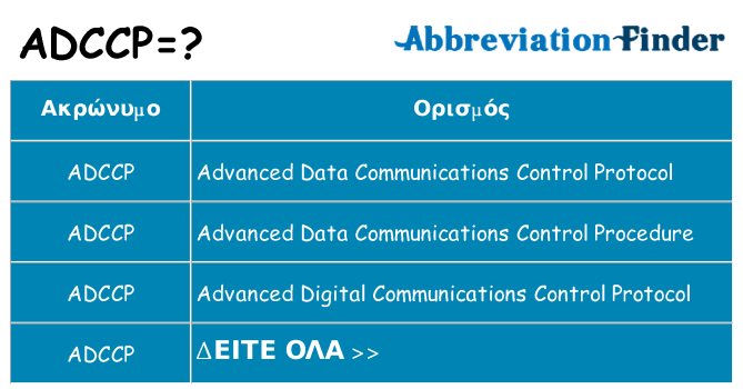 Τι σημαίνει adccp ηρεμήσει