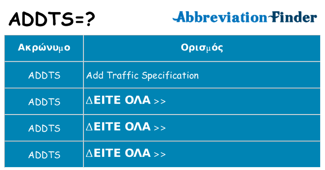 Τι σημαίνει addts ηρεμήσει