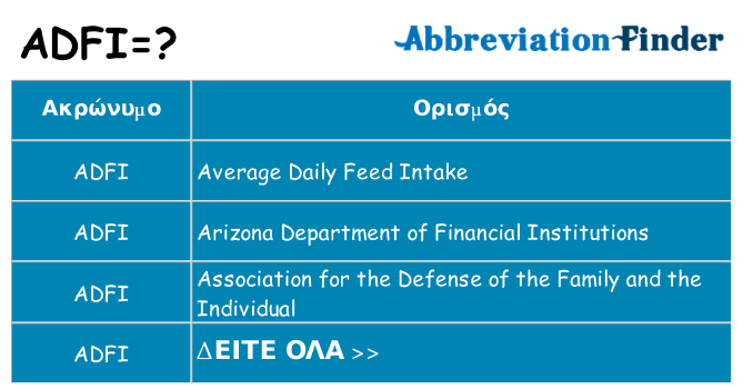 Τι σημαίνει adfi ηρεμήσει