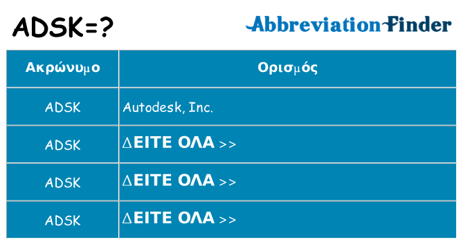 Τι σημαίνει adsk ηρεμήσει