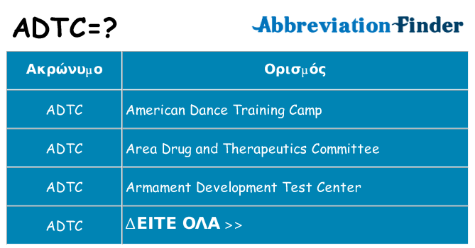 Τι σημαίνει adtc ηρεμήσει