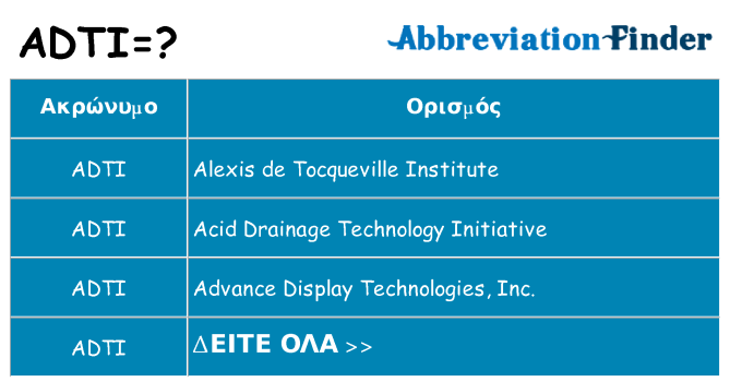 Τι σημαίνει adti ηρεμήσει