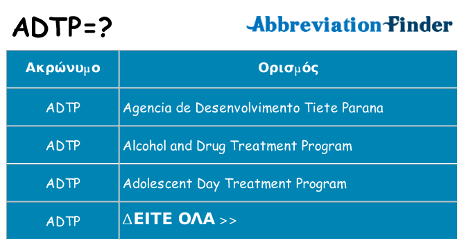Τι σημαίνει adtp ηρεμήσει