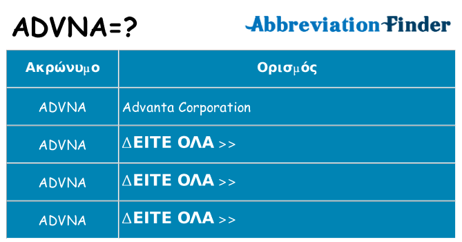 Τι σημαίνει advna ηρεμήσει