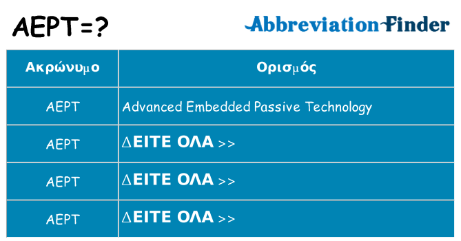 Τι σημαίνει aept ηρεμήσει