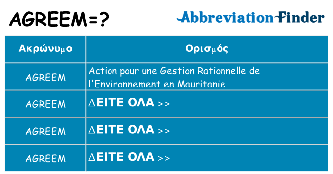 Τι σημαίνει agreem ηρεμήσει