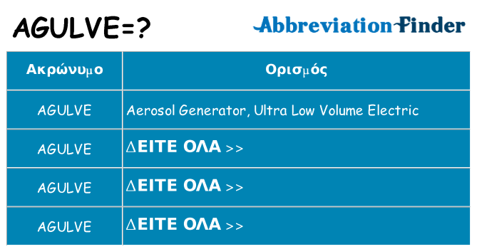 Τι σημαίνει agulve ηρεμήσει