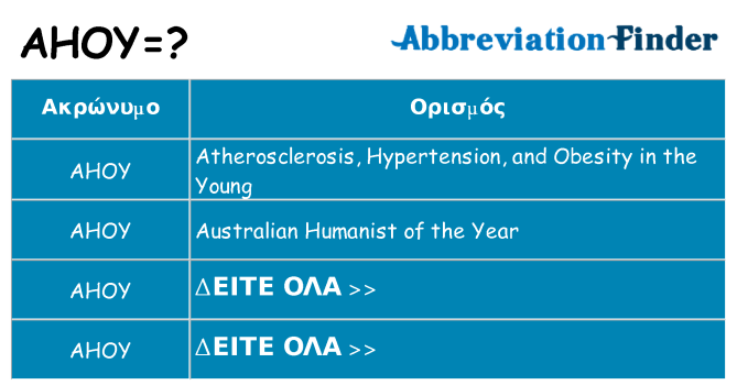 Τι σημαίνει ahoy ηρεμήσει