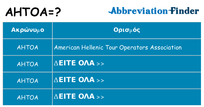 Τι σημαίνει ahtoa ηρεμήσει