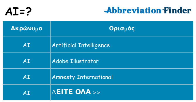 Τι σημαίνει ai ηρεμήσει