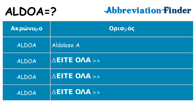 Τι σημαίνει aldoa ηρεμήσει