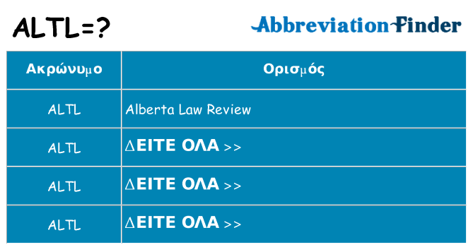 Τι σημαίνει altl ηρεμήσει