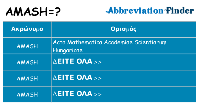Τι σημαίνει amash ηρεμήσει