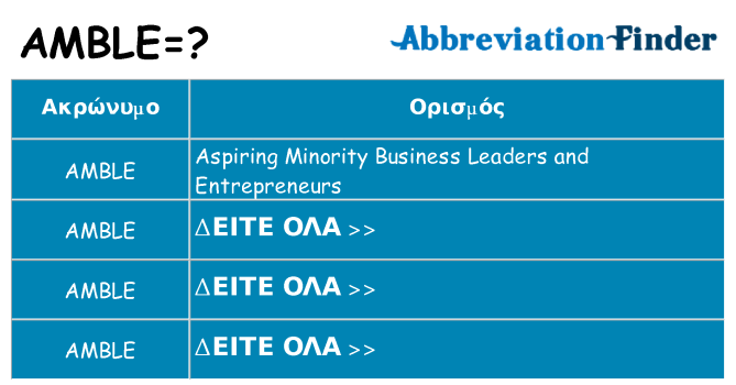 Τι σημαίνει amble ηρεμήσει