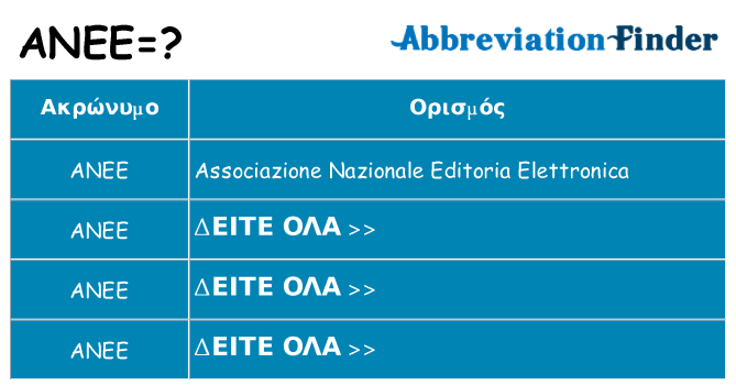 Τι σημαίνει anee ηρεμήσει