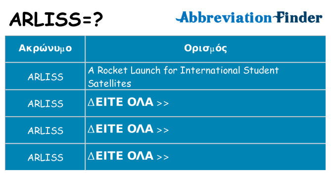 Τι σημαίνει arliss ηρεμήσει