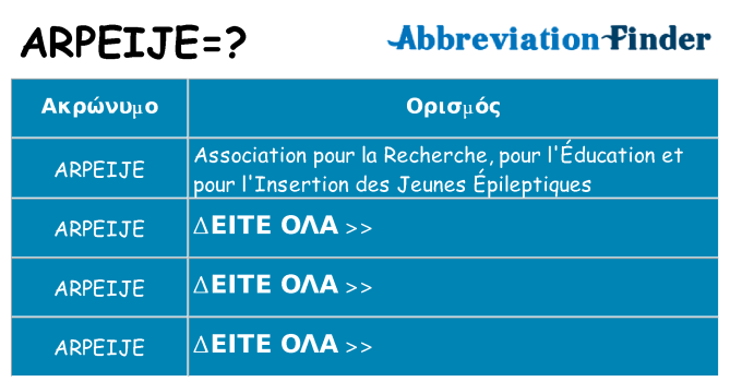 Τι σημαίνει arpeije ηρεμήσει