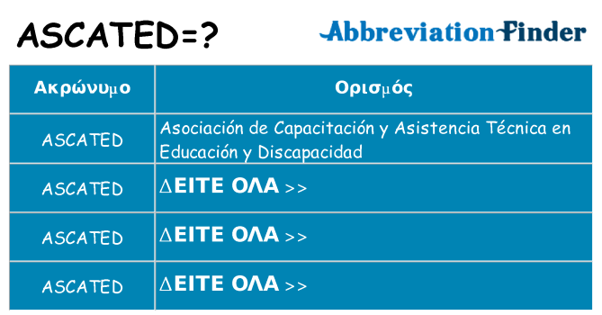 Τι σημαίνει ascated ηρεμήσει