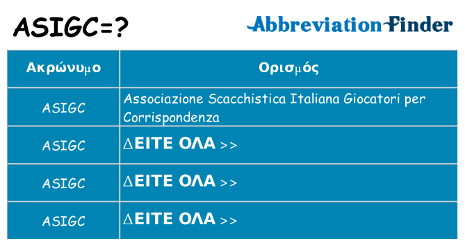 Τι σημαίνει asigc ηρεμήσει