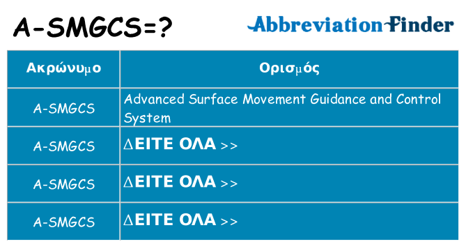 Τι σημαίνει a-smgcs ηρεμήσει