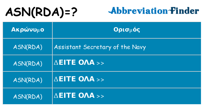 Τι σημαίνει asnrda ηρεμήσει