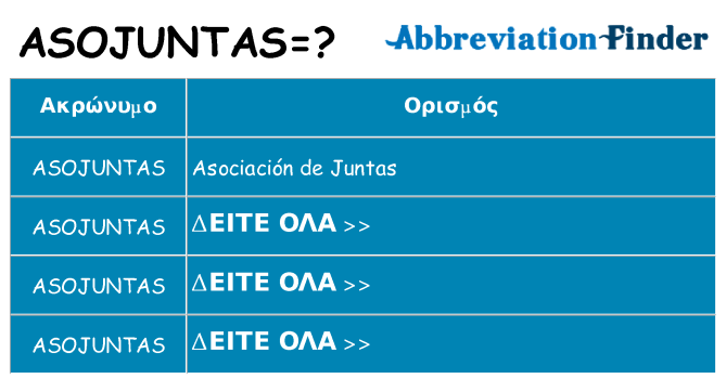 Τι σημαίνει asojuntas ηρεμήσει
