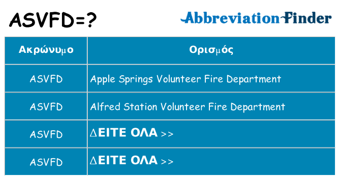 Τι σημαίνει asvfd ηρεμήσει