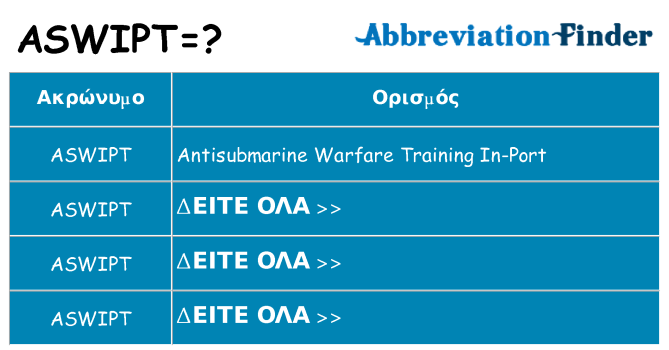 Τι σημαίνει aswipt ηρεμήσει