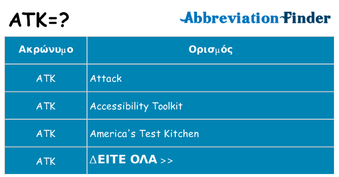Τι σημαίνει atk ηρεμήσει