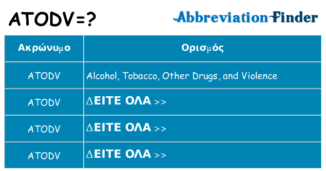 Τι σημαίνει atodv ηρεμήσει