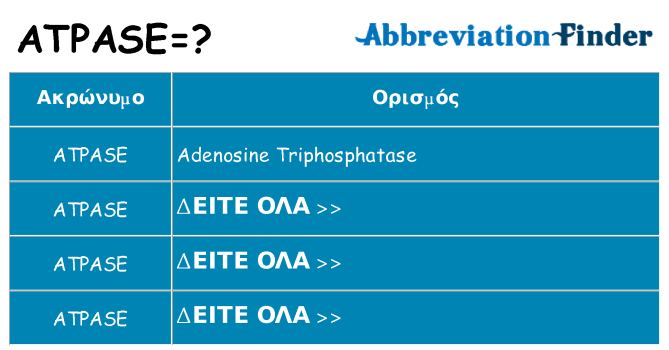 Τι σημαίνει atpase ηρεμήσει