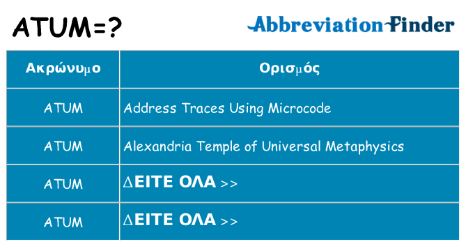 Τι σημαίνει atum ηρεμήσει