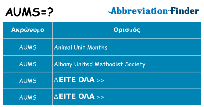 Τι σημαίνει aums ηρεμήσει