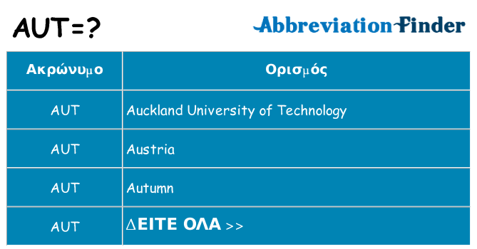 Τι σημαίνει aut ηρεμήσει