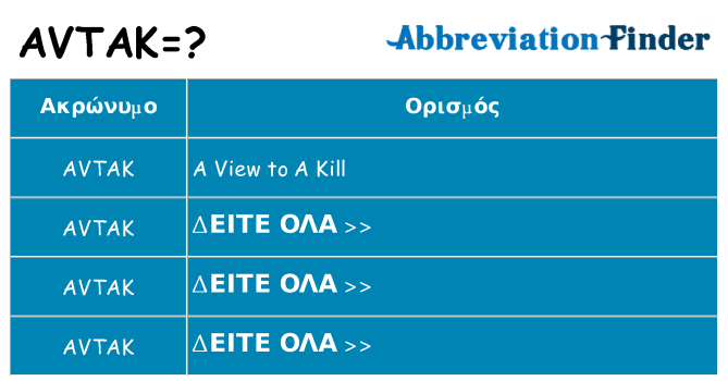 Τι σημαίνει avtak ηρεμήσει