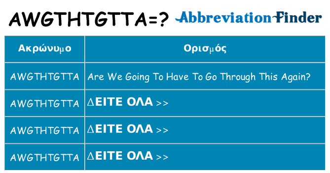 Τι σημαίνει awgthtgtta ηρεμήσει