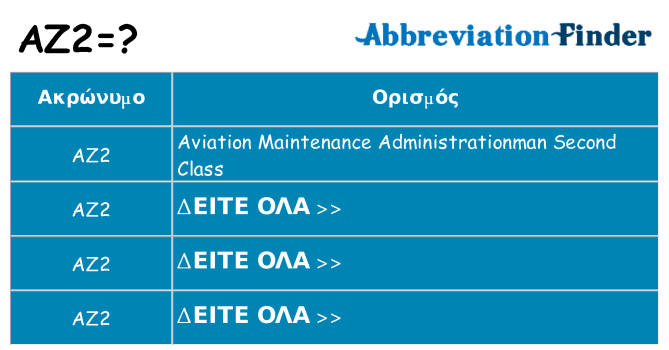 Τι σημαίνει az2 ηρεμήσει