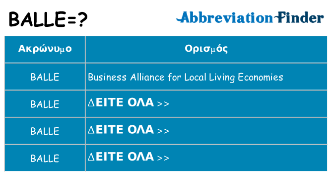 Τι σημαίνει balle ηρεμήσει