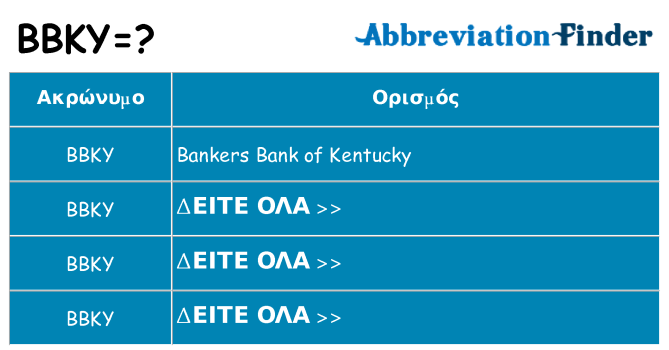 Τι σημαίνει bbky ηρεμήσει