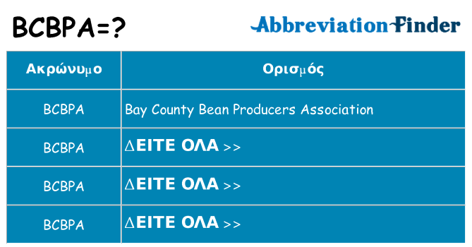 Τι σημαίνει bcbpa ηρεμήσει
