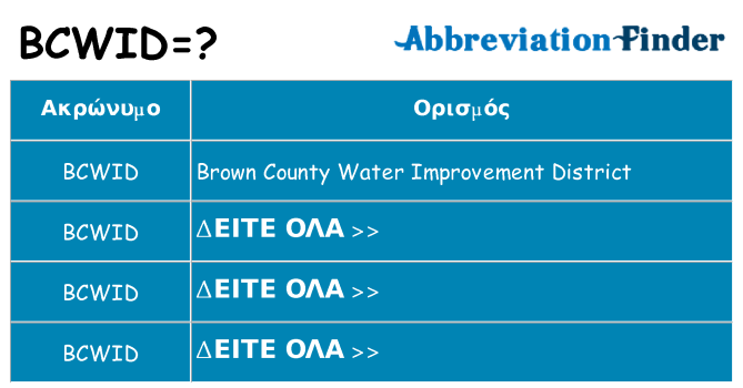 Τι σημαίνει bcwid ηρεμήσει