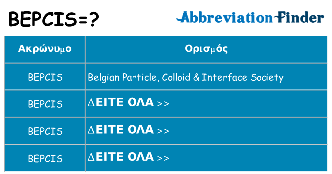 Τι σημαίνει bepcis ηρεμήσει