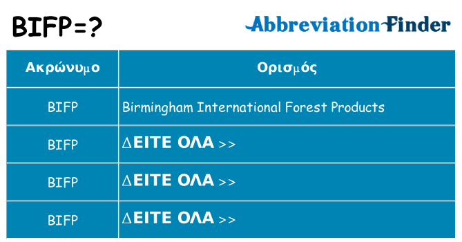 Τι σημαίνει bifp ηρεμήσει